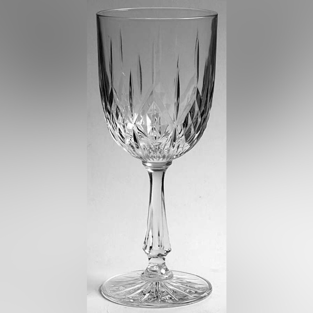 Set of 4 CANFIELD CLEAR by Anchor Hocking 10 oz 7 3/8" Water Wine Goblets VGC.